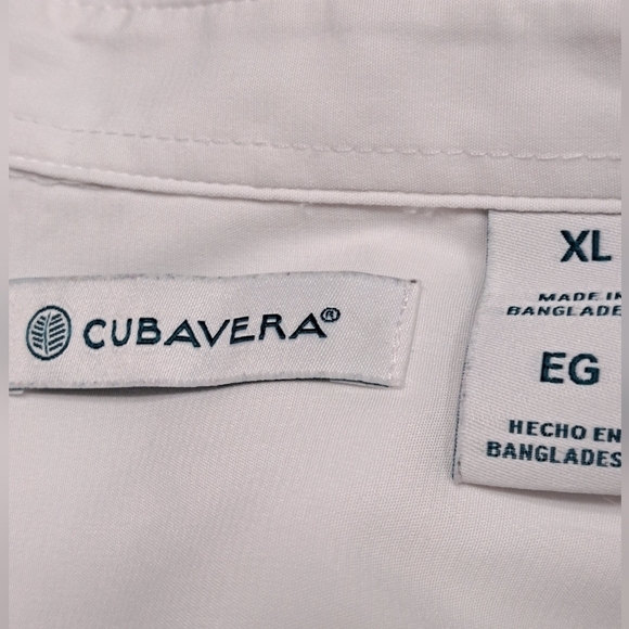 Cubavera White Classic Fit Panel Shirt    Size XL - Picture 8 of 8
